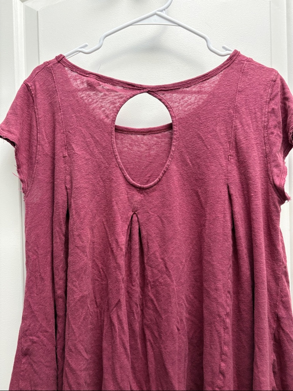 Free People Sylvie Linen blend Flowy Keyhole t-shirt Size Medium - Picture 4 of 6